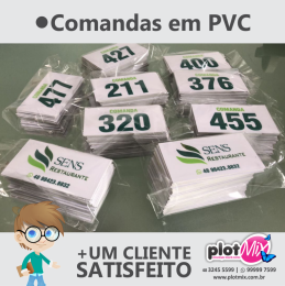 comanda em pvc