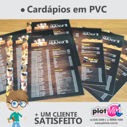 cardapio PVC