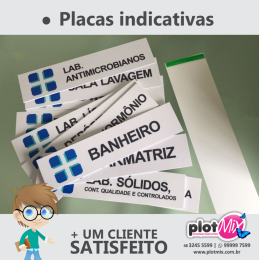 Placas indicativas em PVC